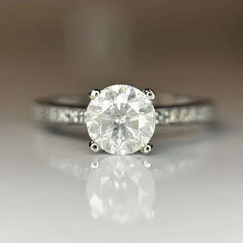 Beautiful 1.21ct Untreated Natural Solitaire Diamond & 18k Gold