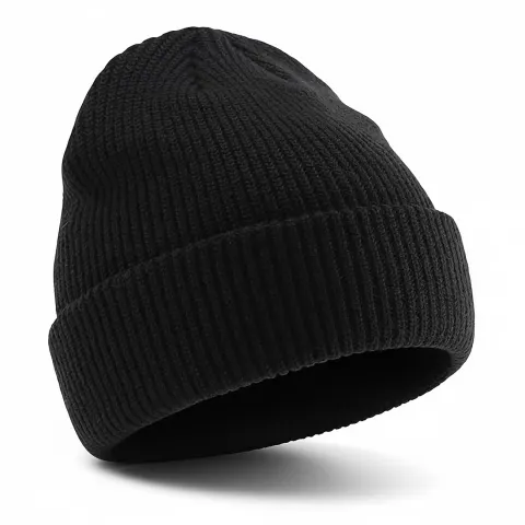 12 x Unisex Beanie Hats Black & Grey Llsw sku-4268