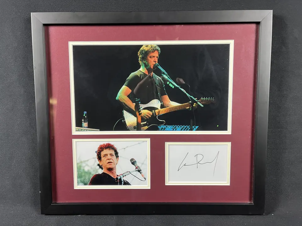 Lou Reed Signed Card