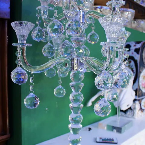 9 Arm Crystal Candelabra