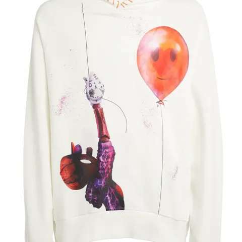 MJB Marc Jaques Burton Brett Crawford Double Hoodie Balloon, White, Online Price £460, Size XXL.