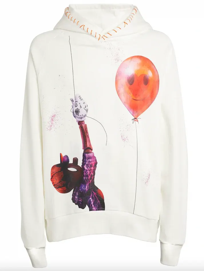 MJB Marc Jaques Burton Brett Crawford Double Hoodie Balloon, White, Online Price £460, Size XXL.