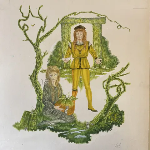 Original Artwork For Cinderella Book 1970's Andrew Skilleter Free Post In UK