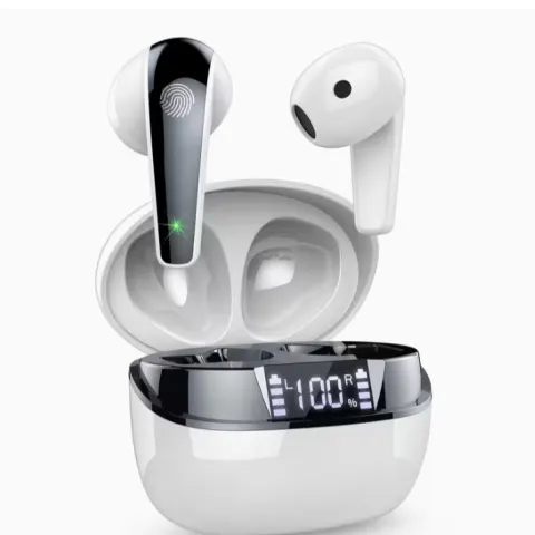 Wireless 5.3 Earbuds – In-Ear Sports Headphones With HD Microphone, LED Display & 35H Battery Life