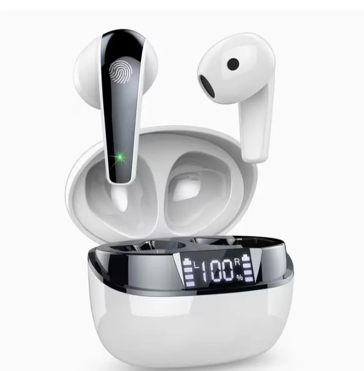 Wireless 5.3 Earbuds – In-Ear Sports Headphones With HD Microphone, LED Display & 35H Battery Life