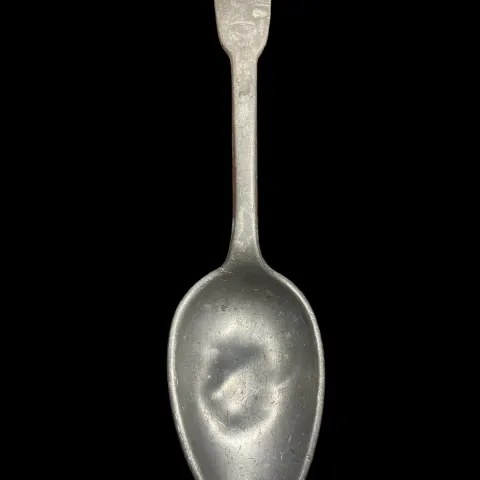 Early Canadian Montreal Pewter Spoon, 18th Century