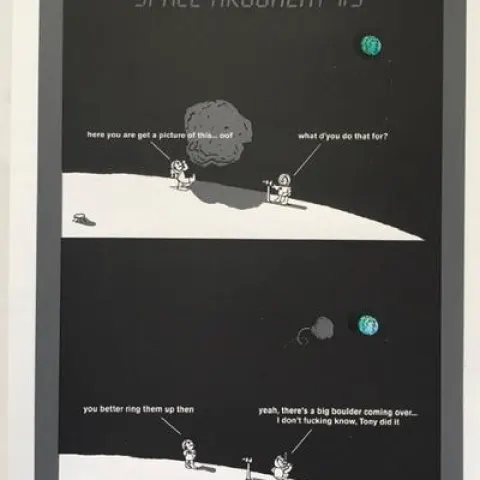 Modern Toss (b.1970) Space Argument #3 Pictures On Walls, Like Banksy 2007 Jon Link & Mick Bunnage
