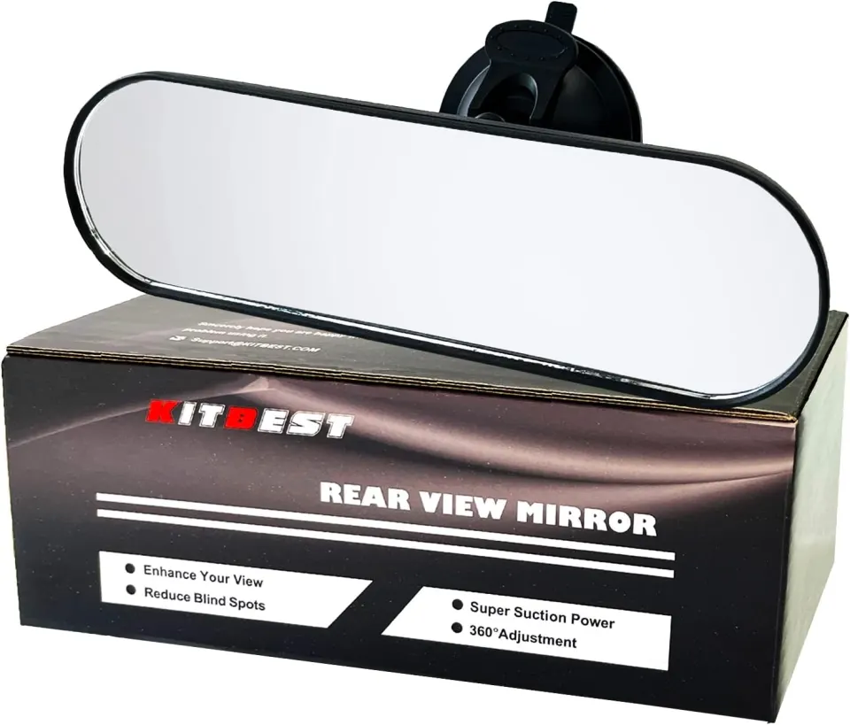 21 x Adhesive Interior Suction Cup Rearview Mirror (220 x 64mm) RRP £11.99 ea. L2b