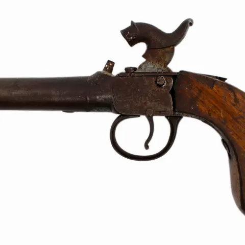 Antique Belgian Percussion Pocket Pistol, c.1850