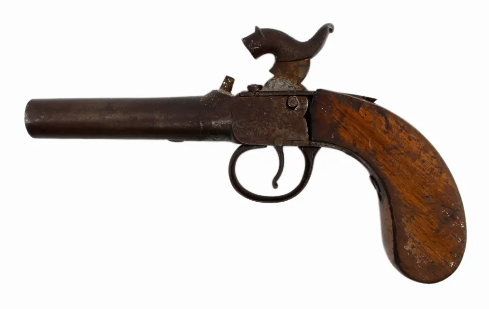 Antique Belgian Percussion Pocket Pistol, c.1850