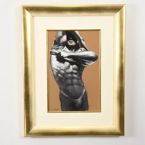 Male Study In Pastel By De Casse