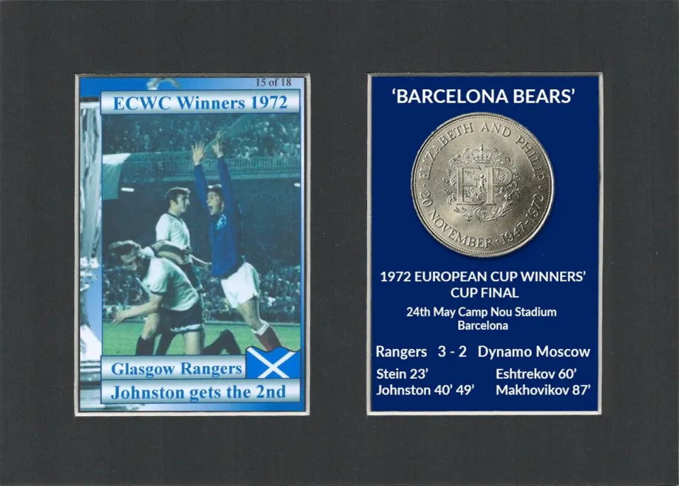 Willie Johnson Gets The Second  Rangers FC 1972 ECWC Display.