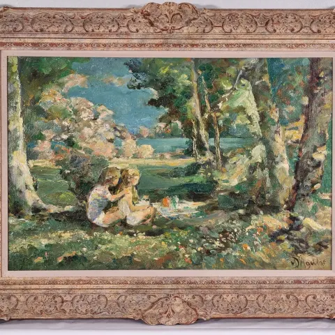 Baron Michael D'Aguilar (1924-2011) Original Oil Painting