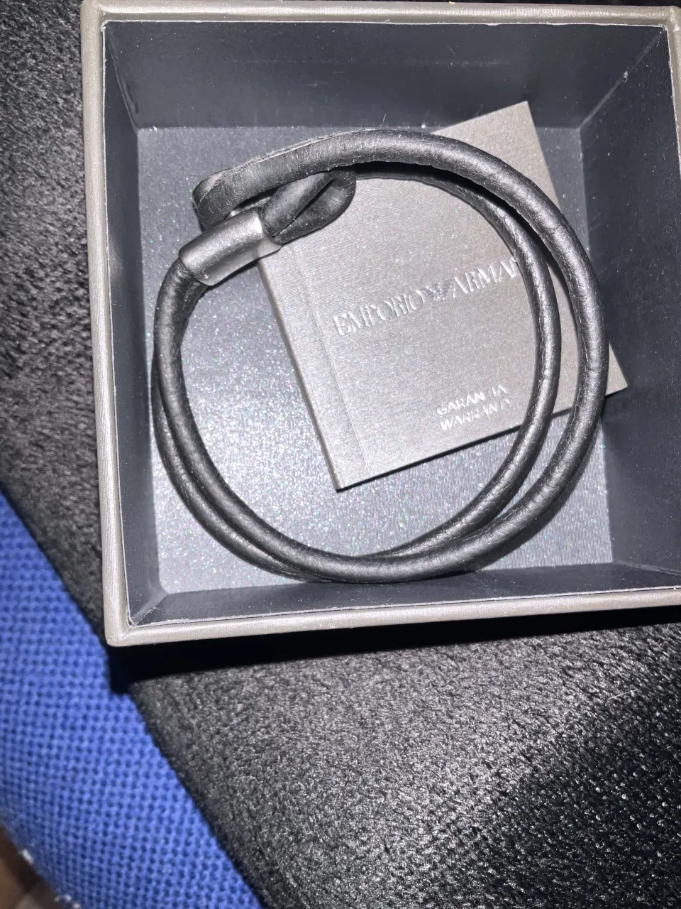Men’s emporio Armani leather bracelet