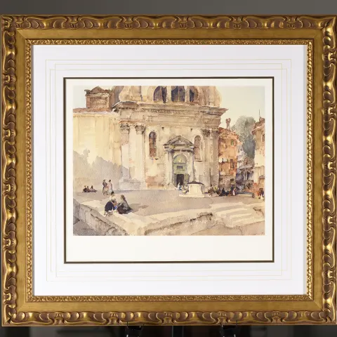 Sir Russell Flint Limited Edition "Campo San Trovaso, Venice"