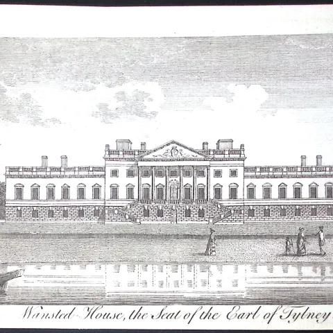 Essex Wanstead House Rare Georgian Copper Antique 1776 Engraving-112.