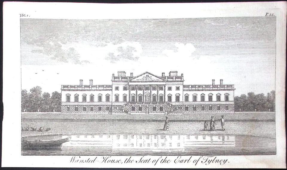 Essex Wanstead House Rare Georgian Copper Antique 1776 Engraving-112.