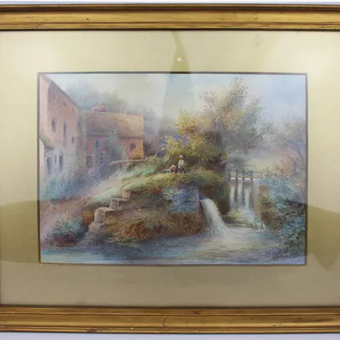 Landscape Watercolour by Harry Stinton (British, 1882-1968)