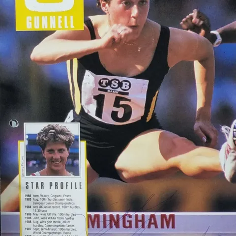 Sally Gunnell Original Signature