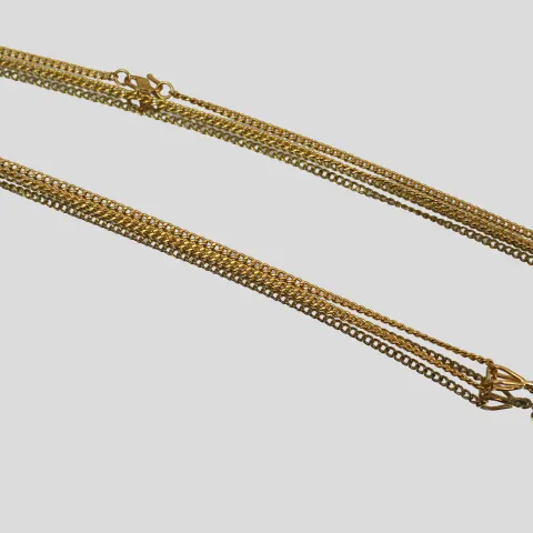 Fine Vintage 22ct Gold Bunga Raya Pendant & Chain