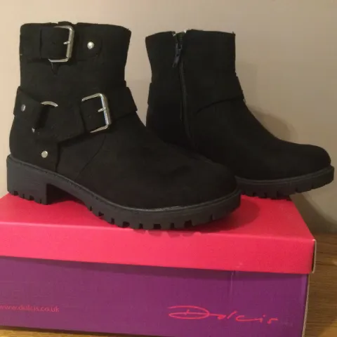 Dolcis “Davis” Ankle Boots, Size 3, Black - New RRP £49.00