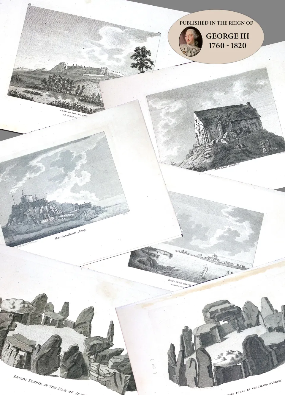 Job Lot Jersey, Isle of Wight, Guernsey  Grose Antique 230+ Years Old Copper Engravings.