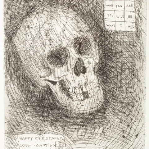 Damien Hirst (b 1965) Happy Christmas (Skull) Limited edition, signed and dedicated lower right 2007