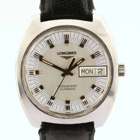 Longines/Conquest Ultronic Day Date - Gentlemen's Steel Wristwatch
