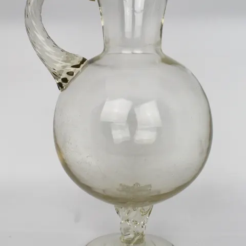 Antique Glass Footed Ewer