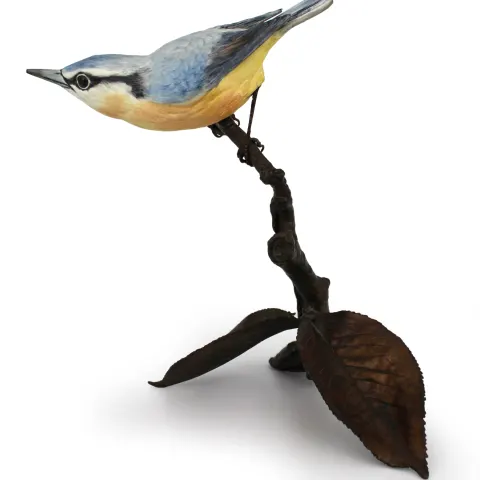 Albany Worcester County Birds Porcelain & Bronze Nuthatch