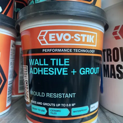 Evo-Stik Tile a Wall Adhesive & Grout for Ceramic & Mosaic Tiles 0.8M2 WHITE