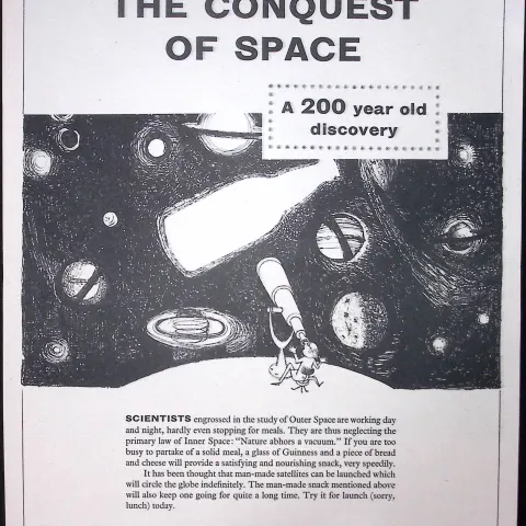 Guinness 67 Years-Old Advert 1958 Conquest of Space Print: G.E.2878-H