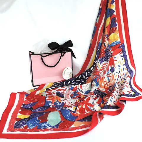 Moneté Paris 100% Silk Avant-Garde Style Print Scarf 'New'