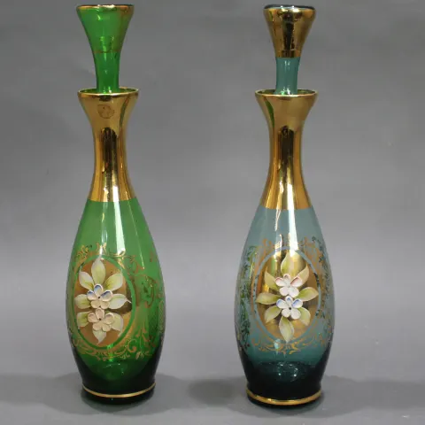 Pair of Venetian Murano Decorative Decanters
