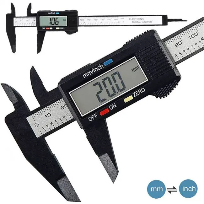 150mm 100mm Electronic Digital Caliper Carbon Fiber Dial Vernier Caliper Gauge Micrometer Measuring