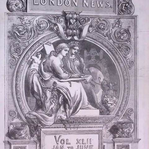 The Illustrated London News Antique Bound Edition Jan – June 1863 Over 700 Pages.