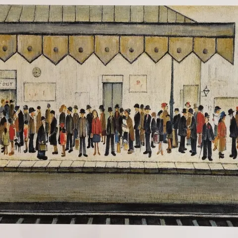 L.S. Lowry Limited Edition "The Railway Platform" One of only 95 Published.