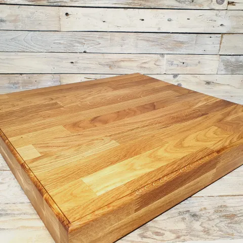 Medium Solid Oak Heavy Weight Professional Wooden Chopping Board 60mm Thick RRP £99