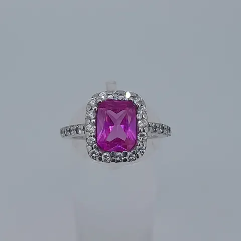 Silver Dress Ring Set With CZ Stones