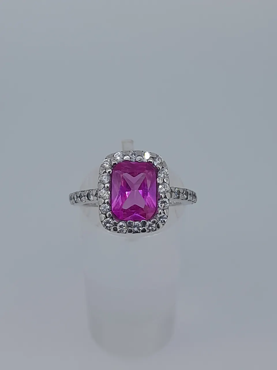 Silver Dress Ring Set With CZ Stones