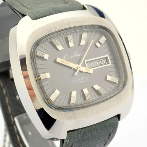 Louis Erard / INCABLOC Day Date - (Unworn) Gentlemen's Steel Wrist Watch