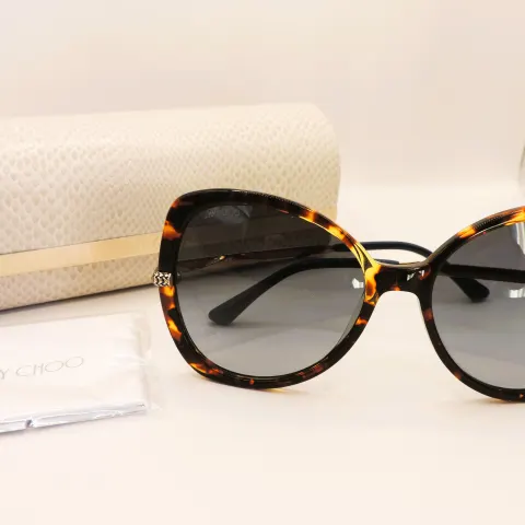 Jimmy Choo Tortoiseshell Framed Sunglasses 0861GB With Case New