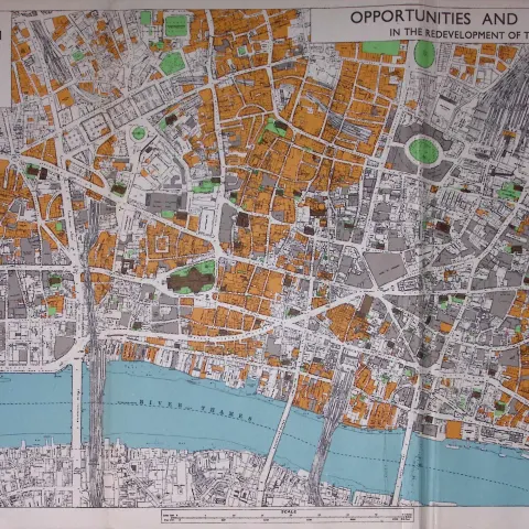 City of London Post War Opportunities & Considerations Schemes  1944 Map-10