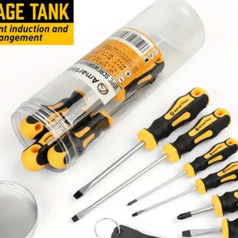 10 Pc Magnetic Screwdrivers, 5 Phillips And 5 Slotted Professional Buffer Handle Screwdrivers