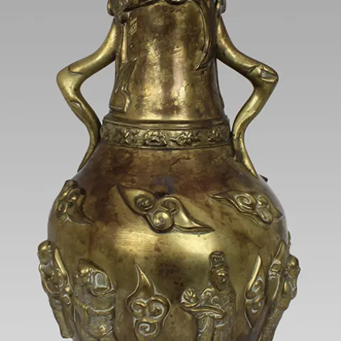 Late 19th c. Chinese Bronze Vase Xuande Seal