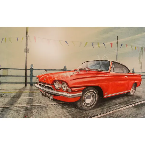 Ford Consul Capri 1960's Iconic Nostalgic British Cars Metal Wall Art