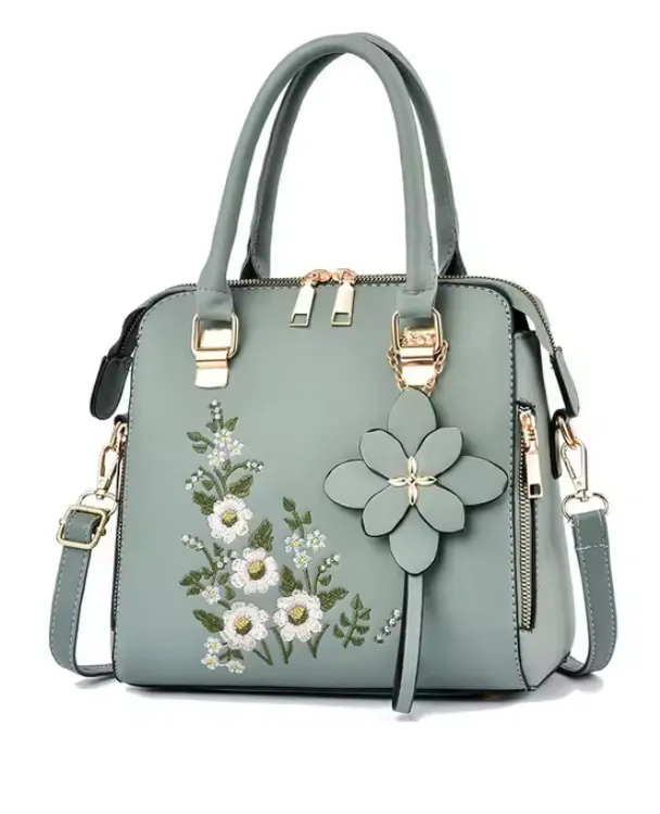 Luxury Embroidery Handbag For Women – Designer PU Leather Crossbody  Elegant Tassel Accent Premium
