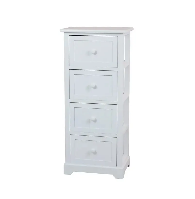(136/5C) Lot RRP £140. 3x Items. 2x White Classic 4 Drawer Storage Unit White (H78x W34x D25cm) RRP