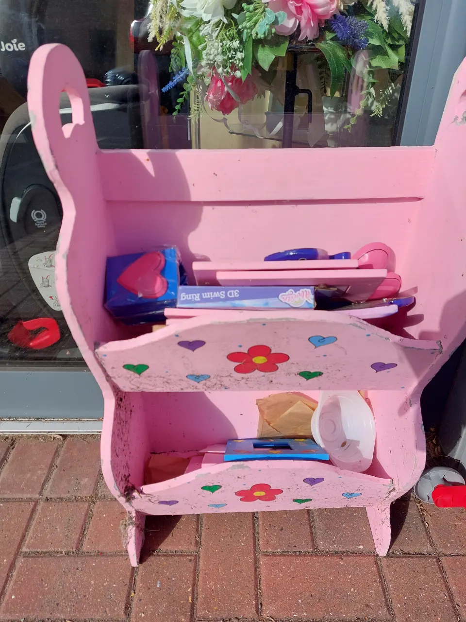 Selection of pink and blue children's items