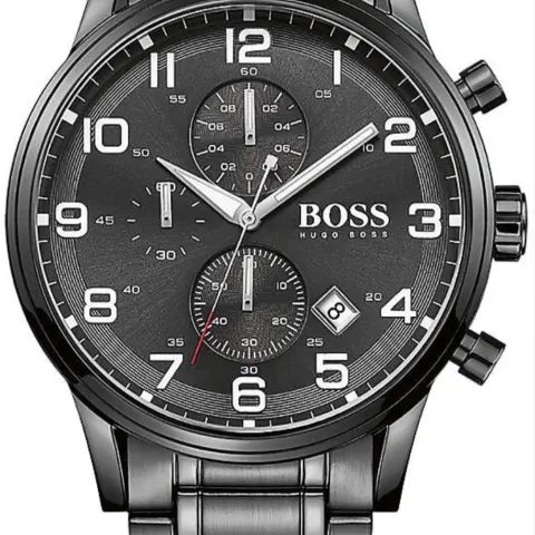 Hugo Boss 1513180 Aeroliner Black Dial   Chronograph Men's Watch